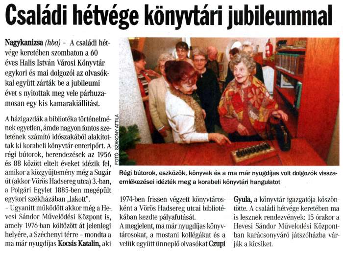 Vasárnapi Zalai Hírlap 2011 12 11 048sz 01old - Családi hétvége könyvtári jubileummal.jpg Vasárnapi Zalai Hírlap 2011 12 11 048sz 01old - Családi hétvége könyvtári jubileummal.jpg