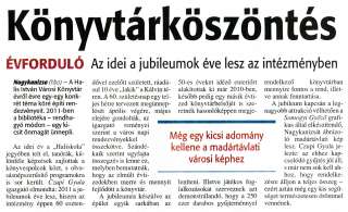 Zalai Hírlap 2011 01 03 001sz 07old - Könyvtárköszöntés.jpg Zalai Hírlap 2011 01 03 001sz 07old - Könyvtárköszöntés.jpg