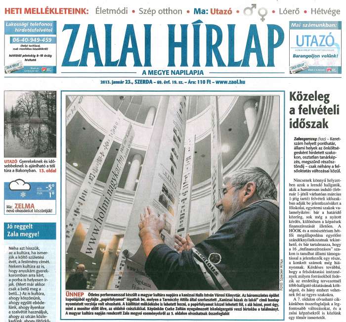 Zalai Hírlap 2013 01 23 019sz 01old - Ünnep.jpg Zalai Hírlap 2013 01 23 019sz 01old - Ünnep.jpg