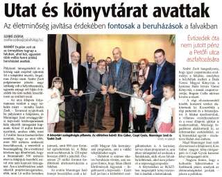 Zalai Hírlap 2018 11 24 273sz 03old - Utat és könyvtárat avattak.jpg Zalai Hírlap 2018 11 24 273sz 03old - Utat és könyvtárat avattak.jpg